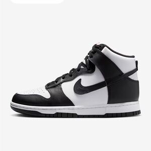 Nike Dunk High Black & White Womens Shoes